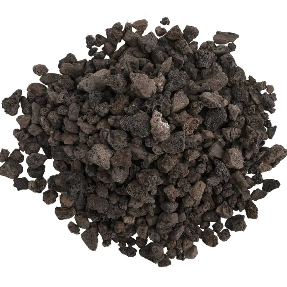 vidaXL Lavastenen 10 kg 1-2 cm zwart