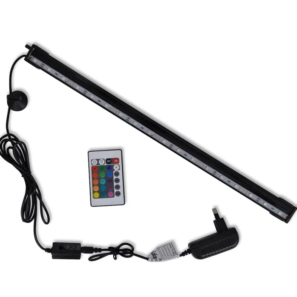 vidaXL LED-aquariumlamp met bubbels RGB 48 cm