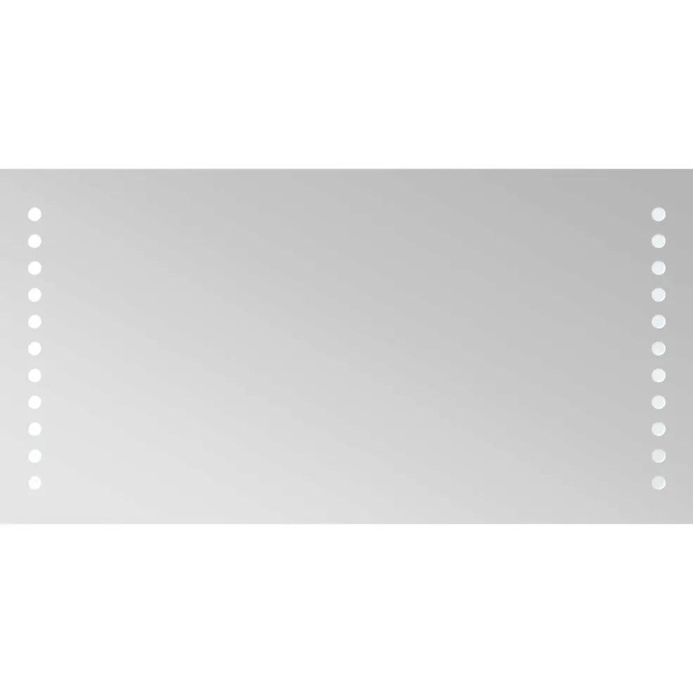 vidaXL LED Badkamer Spiegel Doorzichtig 40 x 20 cm gehard glas