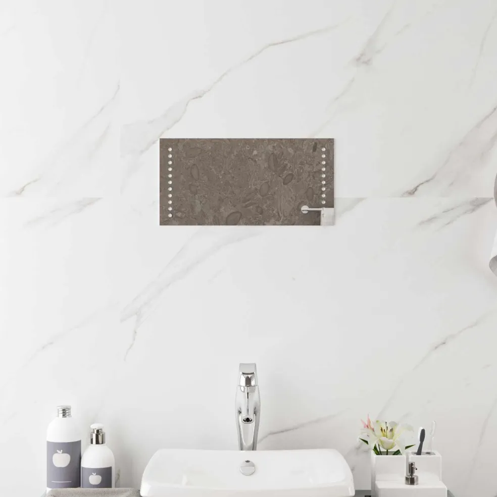 vidaXL LED Badkamer Spiegel Doorzichtig 40 x 20 cm gehard glas