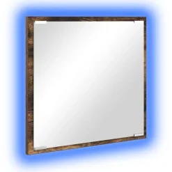 vidaXL LED Badkamer Spiegel Gerookt eiken 40 x 37 x 8.5 cm