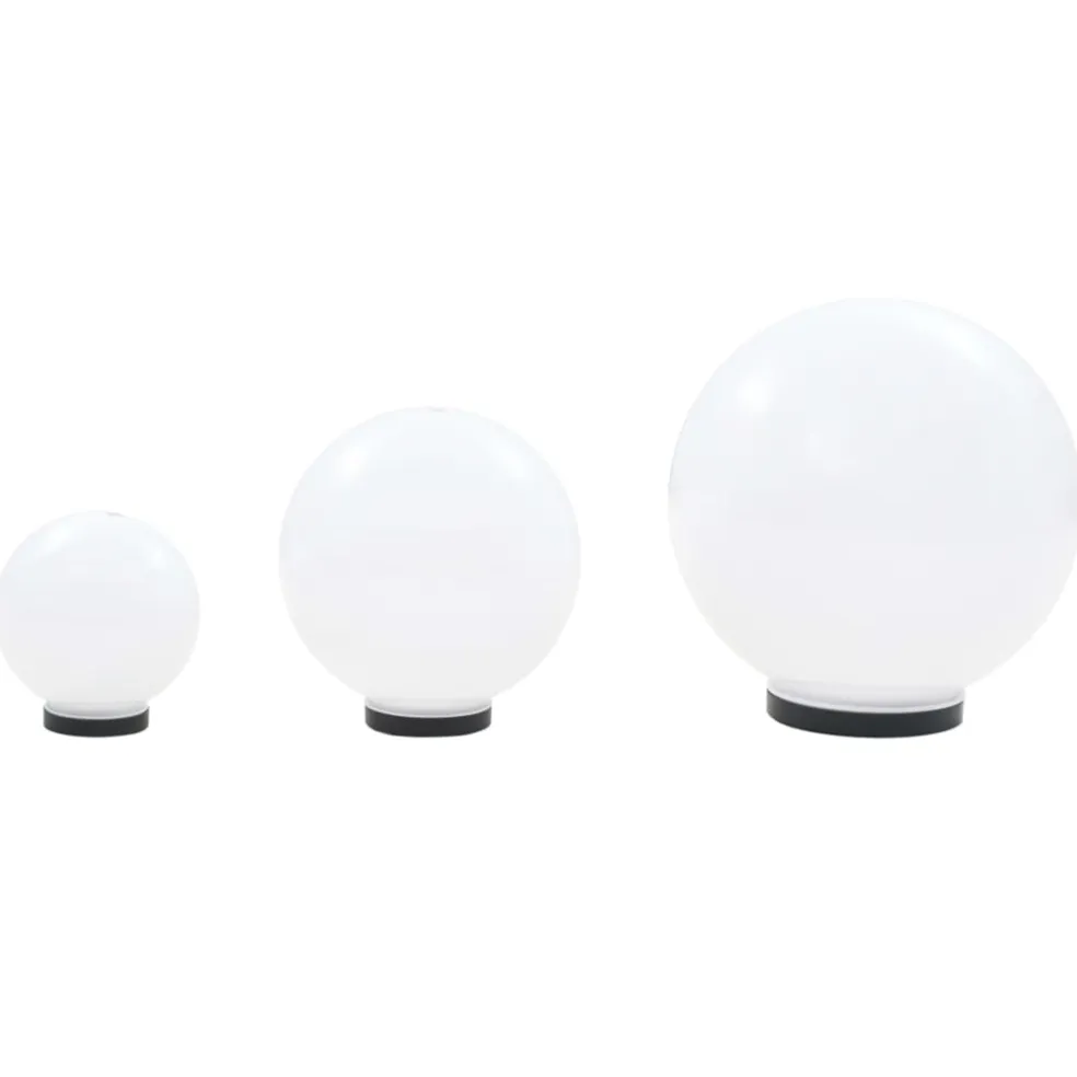 vidaXL LED-bollampen rond 20/30/40 cm PMMA 3 st