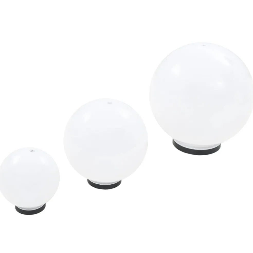 vidaXL LED-bollampen rond 20/30/40 cm PMMA 3 st