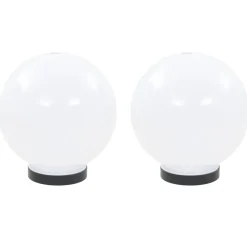 vidaXL LED-bollampen 2 st rond 20 cm PMMA