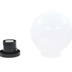 vidaXL LED-bollampen 2 st rond 20 cm PMMA