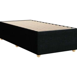 vidaXL LED Boxspring Bed met Matras Zwart 80 x 200 cm Stof