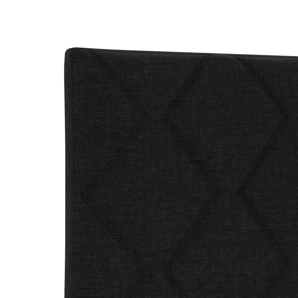 vidaXL LED Boxspring Bed met Matras Zwart 80 x 200 cm Stof
