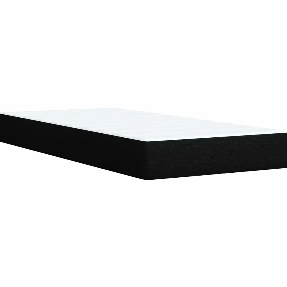 vidaXL LED Boxspring Bed met Matras Zwart 80 x 200 cm Stof