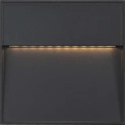 vidaXL LED-buitenwandlampen 2 st 3 W vierkant zwart