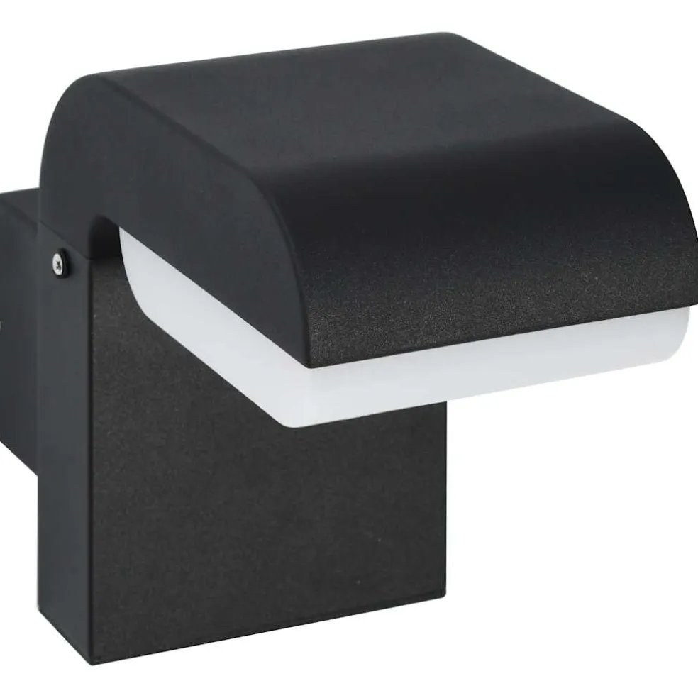 vidaXL LED-buitenwandlamp 9 W ovaal zwart