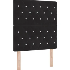 vidaXL LED Hoofdbord met LED-stripverlichting Zwart 80 cm Fluweel
