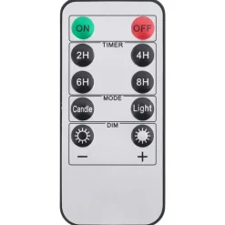 vidaXL LED-kaarsen vlamloos met afstandsbediening 24 st warmwit