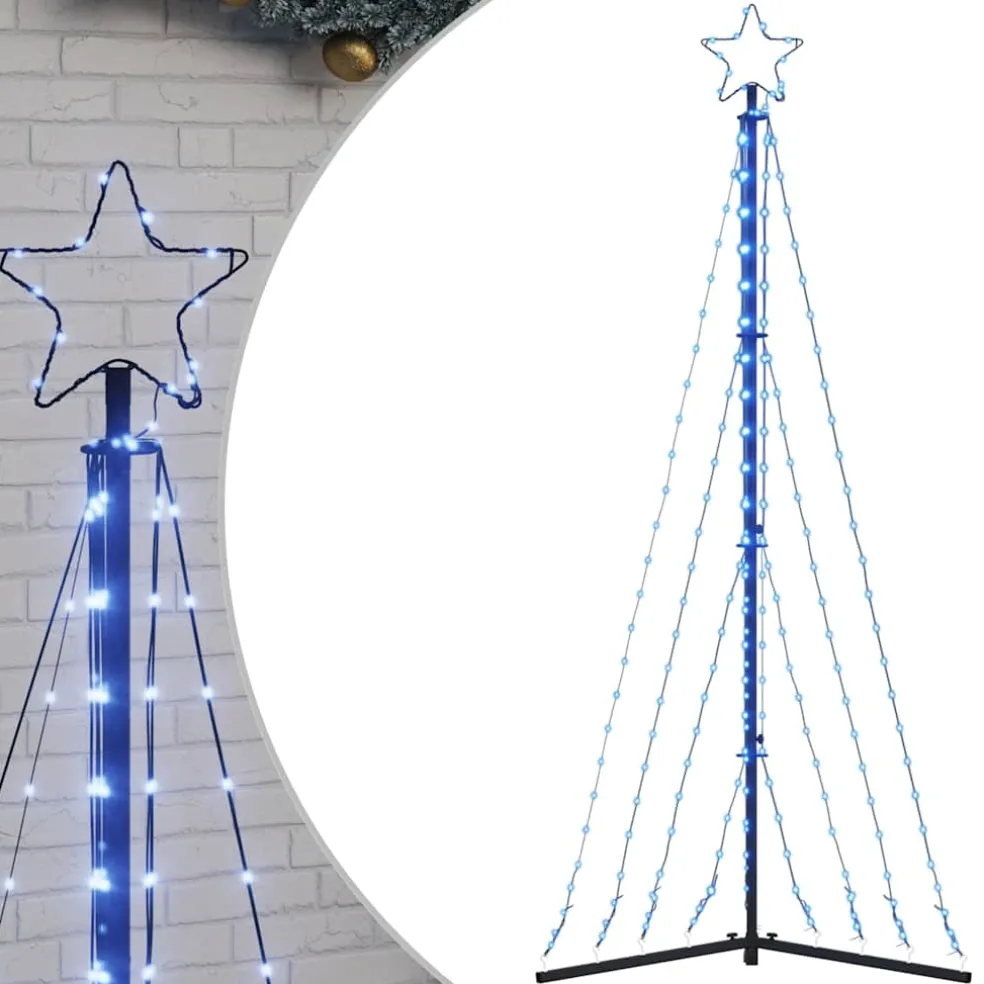 vidaXL LED-kerstboom 339 LEDs 187 cm blauw