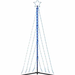 vidaXL LED-kerstboom 339 LEDs 187 cm blauw