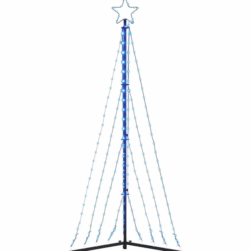 vidaXL LED-kerstboom 339 LEDs 187 cm blauw