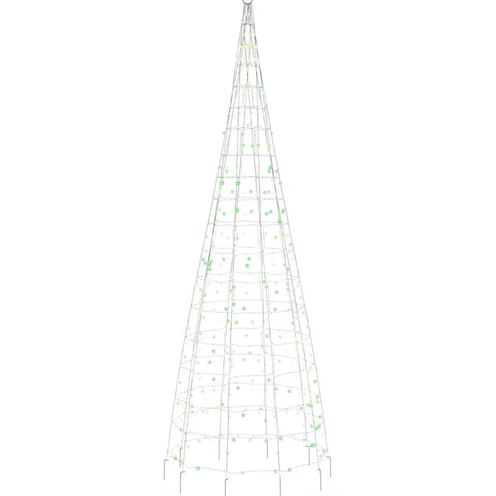 vidaXL LED-kerstboom 550 LEDs kleurrijk 300 cm