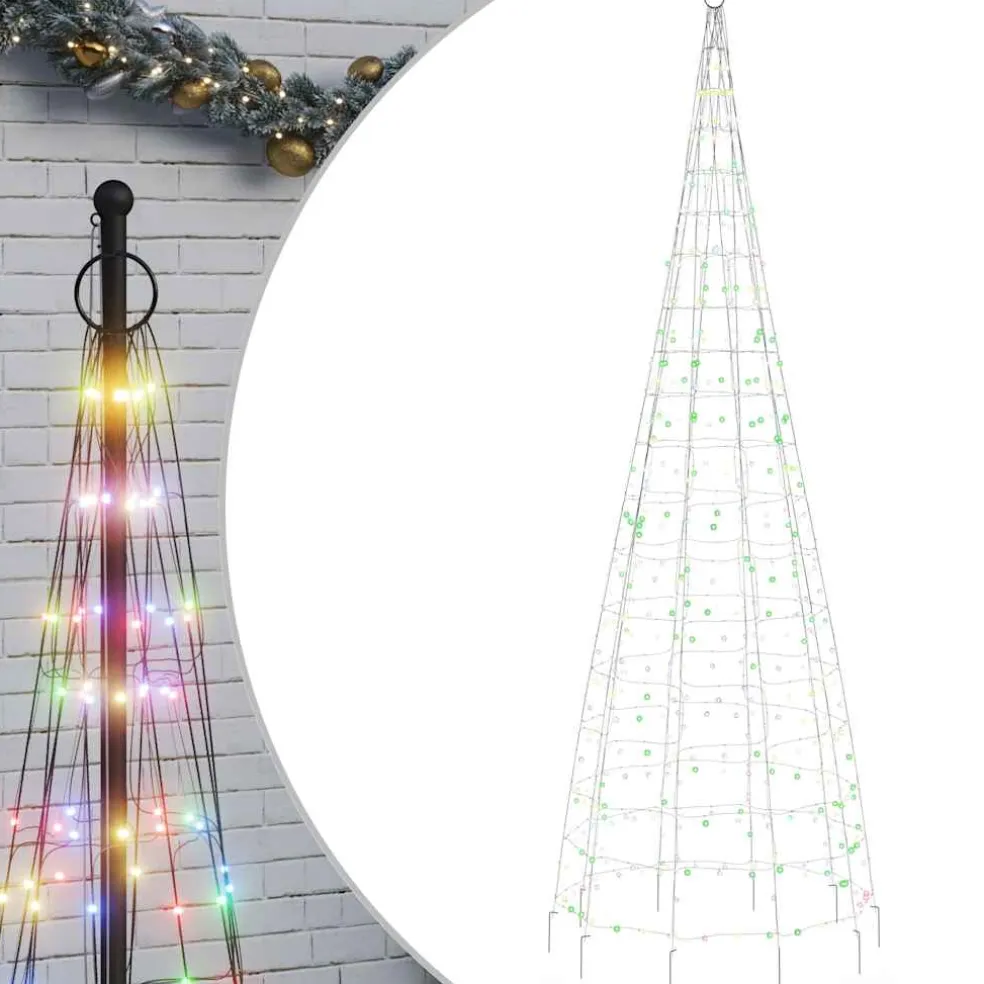 vidaXL LED-kerstboom 550 LEDs kleurrijk 300 cm