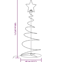 vidaXL LED-kerstboom 80 LEDs warm wit 120 cm