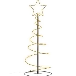 vidaXL LED-kerstboom 80 LEDs warm wit 120 cm