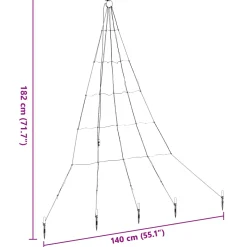 vidaXL LED Kerstboom met Grondspiesjes Meerkleurig 182 cm Metaal