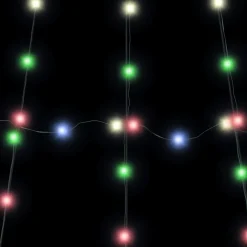 vidaXL LED Kerstboom met Grondspiesjes Meerkleurig 182 cm Metaal