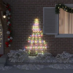 vidaXL LED Kerstboom met Grondspiesjes Meerkleurig 182 cm Metaal