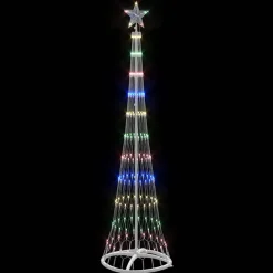 vidaXL LED Kerstboom Multikleur 51 x 51 x 190 cm Metaal
