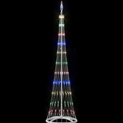 vidaXL LED Kerstboom Multikleur 51 x 51 x 190 cm Metaal