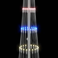 vidaXL LED Kerstboom Multikleur 51 x 51 x 190 cm Metaal