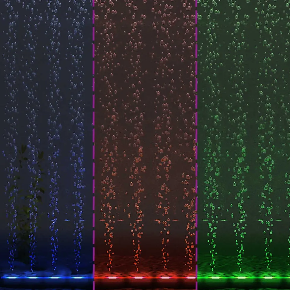 vidaXL LED-onderwaterlamp voor aquarium met bubbels RGB 32 cm