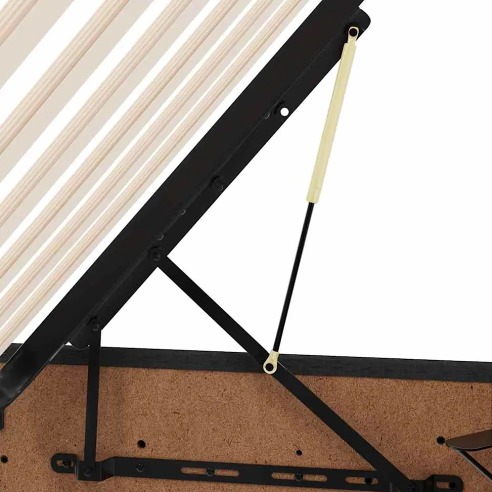 vidaXL LED Opslagbed met Matras Zwart 90 x 190 cm Stof