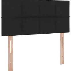 vidaXL LED Opslagbed met Matras Zwart 90 x 190 cm Stof
