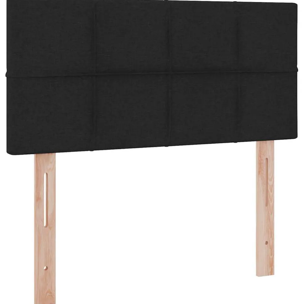 vidaXL LED Opslagbed met Matras Zwart 90 x 190 cm Stof