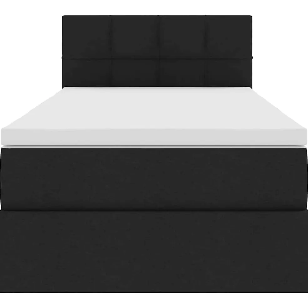vidaXL LED Opslagbed met Matras Zwart 90 x 190 cm Stof