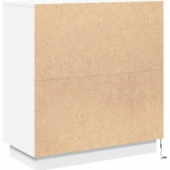 vidaXL LED Sideboard Wit 71 x 34,5 x 75 cm Bewerkt hout