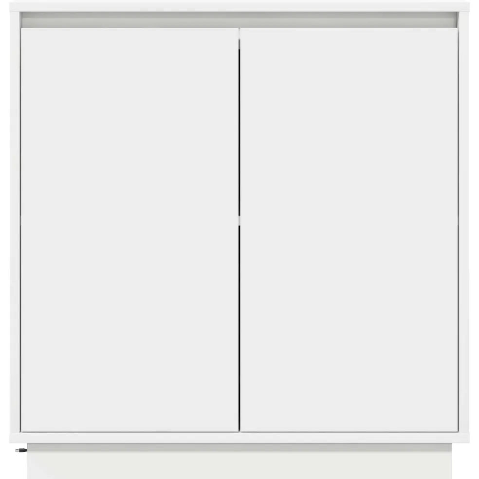 vidaXL LED Sideboard Wit 71 x 34,5 x 75 cm Bewerkt hout