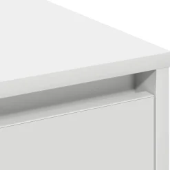 vidaXL LED Sideboard Wit 71 x 34,5 x 75 cm Bewerkt hout