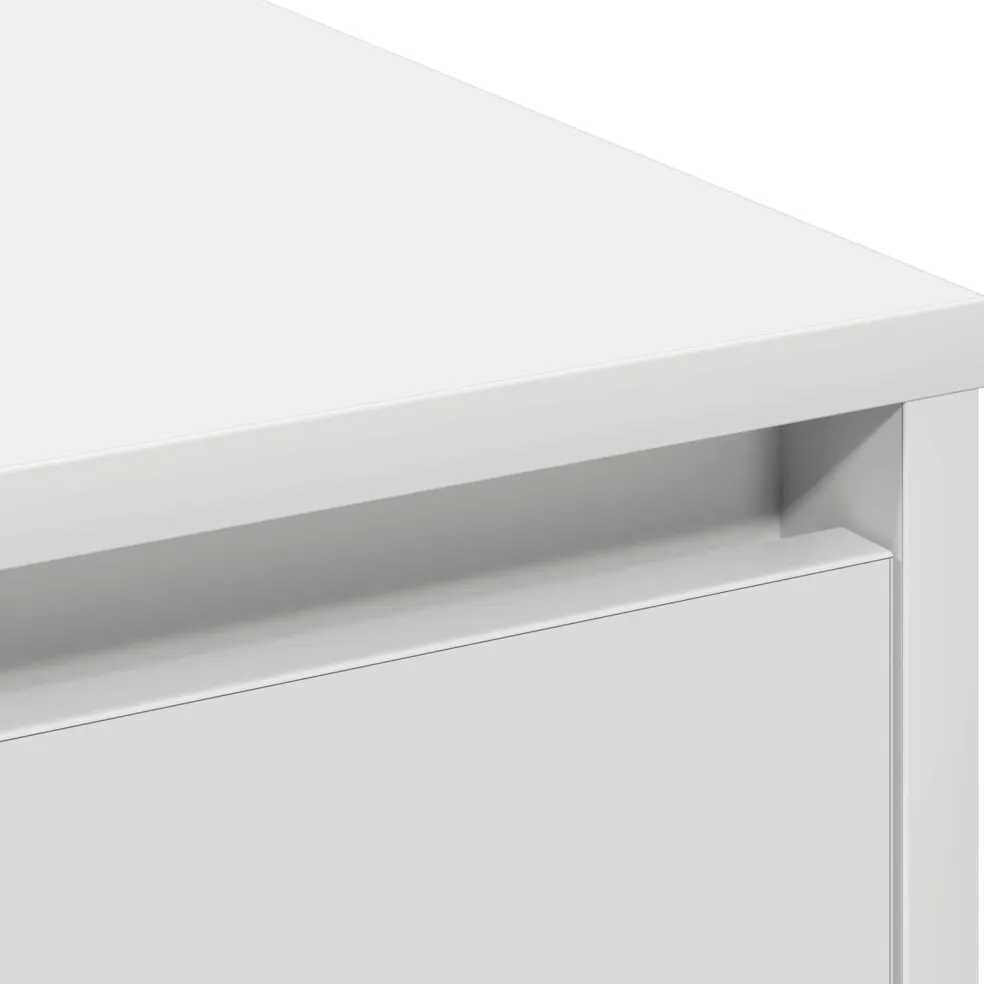 vidaXL LED Sideboard Wit 71 x 34,5 x 75 cm Bewerkt hout