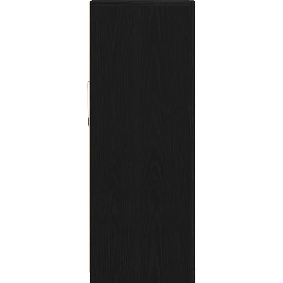 vidaXL LED Sideboard 60,5 x 37 x 100 cm Bewerkt hout Zwart Eiken