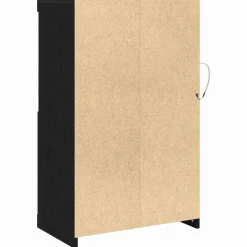 vidaXL LED Sideboard 60,5 x 37 x 100 cm Bewerkt hout Zwart Eiken