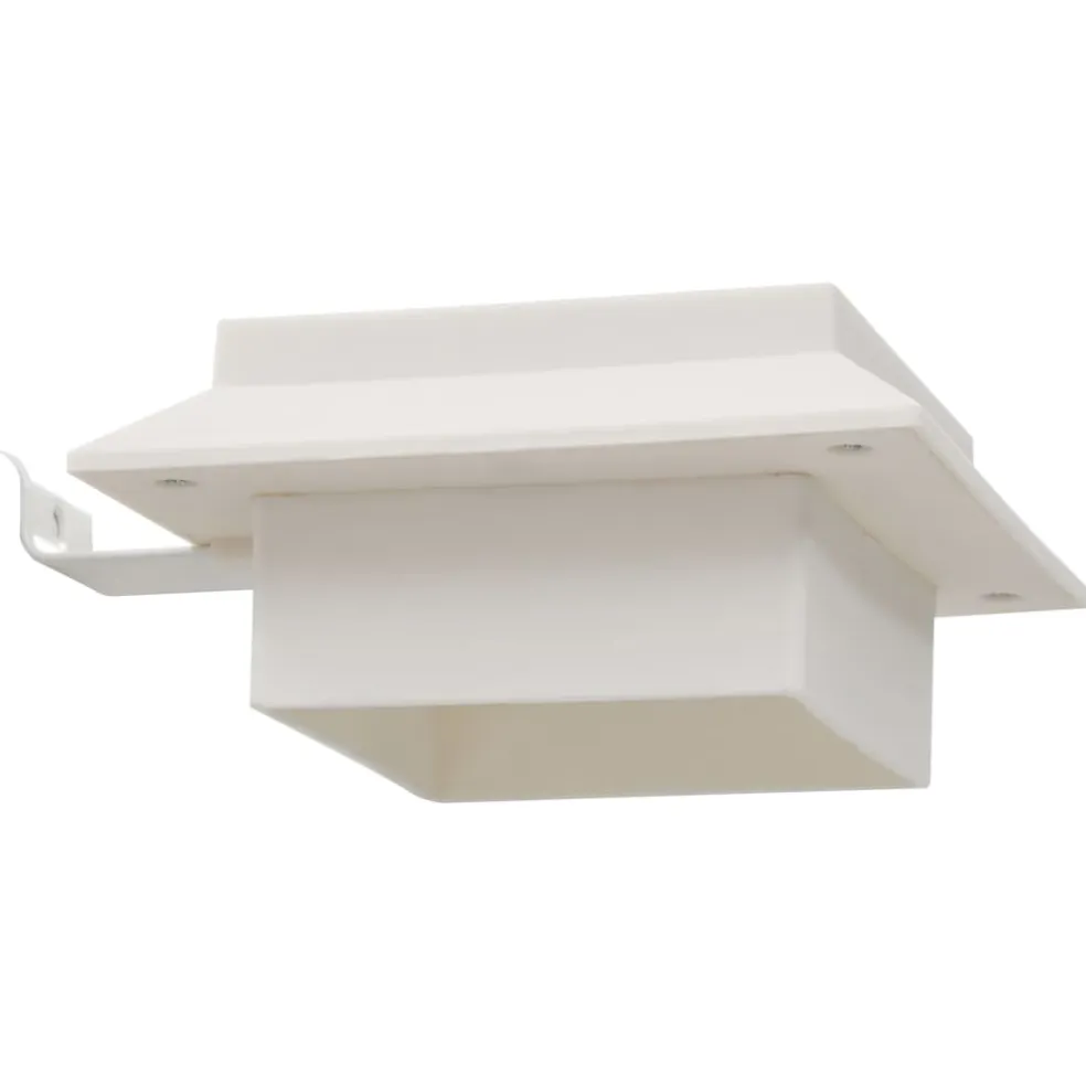 vidaXL LED-solarlampen vierkant 12 cm wit 6 st