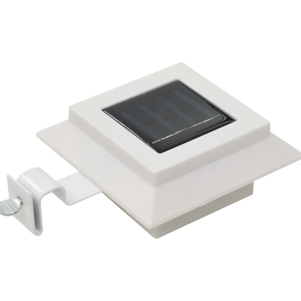 vidaXL LED-solarlampen vierkant 12 cm wit 6 st