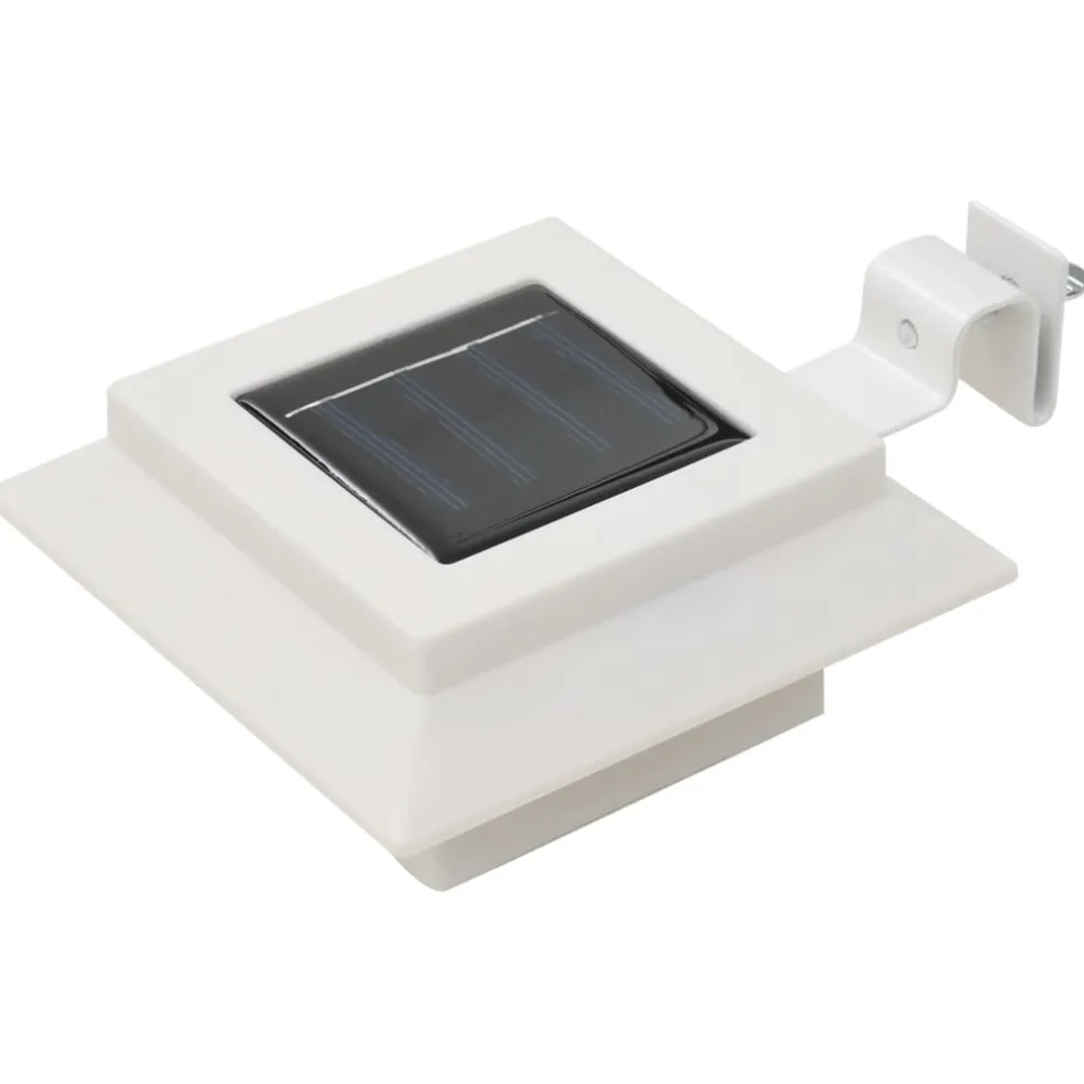 vidaXL LED-solarlampen vierkant 12 cm wit 6 st