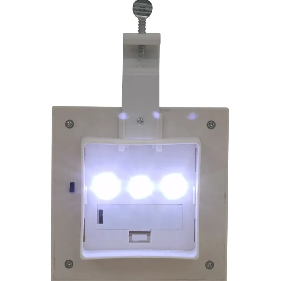 vidaXL LED-solarlampen vierkant 12 cm wit 6 st