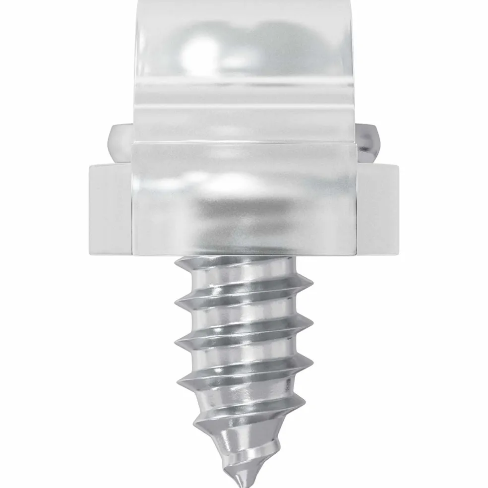vidaXL LED Strip Clips 23,8 mm 2 st Transparant Kunststof en Ijzer