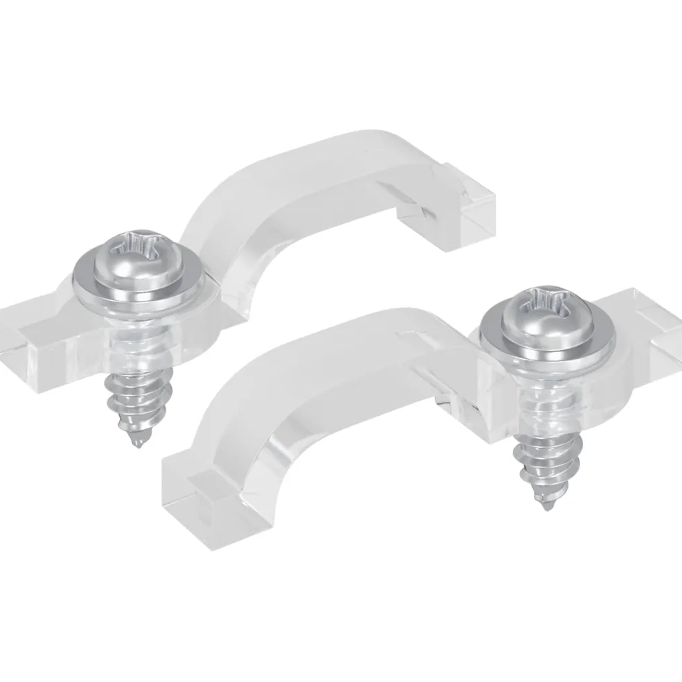 vidaXL LED Strip Clips 23,8 mm 2 st Transparant Kunststof en Ijzer