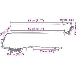 vidaXL LED-strip 110 cm Meerkleurig PVC