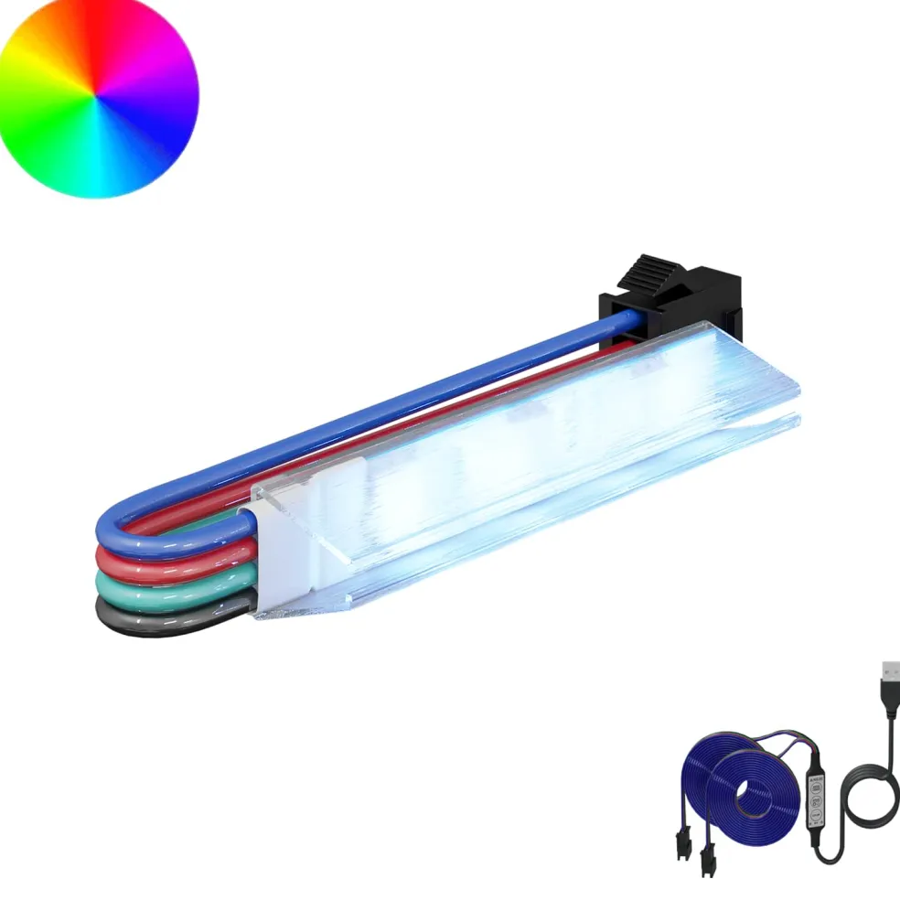 vidaXL LED-strip 2 st Zwart en Multikleur Koper en kunststof