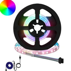 vidaXL LED-strip 2 st Zwart en transparant Koper en kunststof