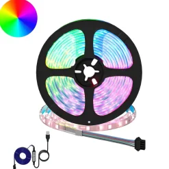 vidaXL LED-strip 2 st Zwart en transparant Koper en kunststof